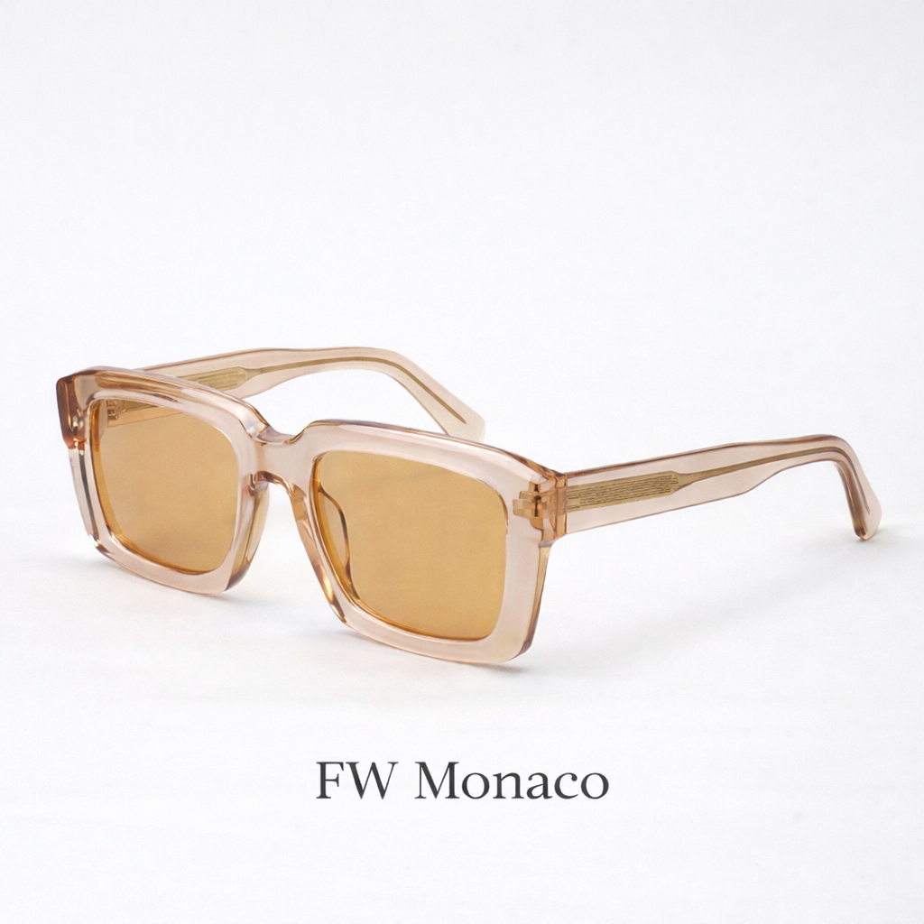 FW Monaco — Champagne Square Sunglasses