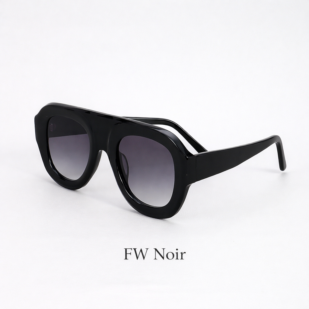 FW Noir — Black Oversized Sunglasses