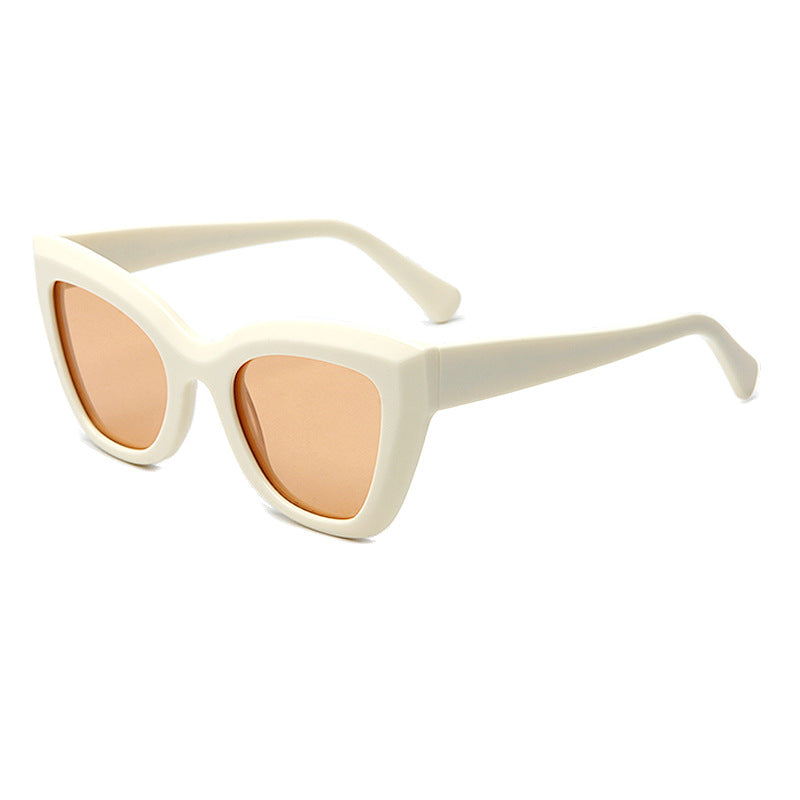 FW Capri — Cream Cat-Eye Sunglasses